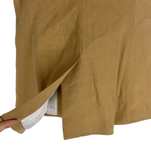 Veronica Beard Atwood Short Sleeve Linen Dickey Jacket Khaki Size 2 - Picture 9 of 10